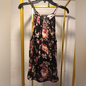 Joie Floral Silk Halter Tank